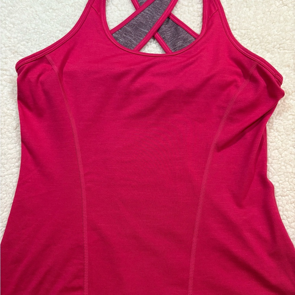 Mountain Hardwear Pink Fitted Backless Tank Top